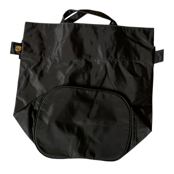 Black Nylon Travel Backpack NWT • Lightweight Adjustable Strap • Unisex Day/Trip - Picture 7 of 8